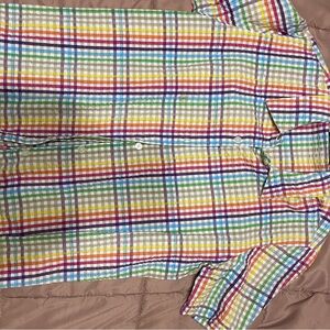 Colorful Plaid Button Down Shirt